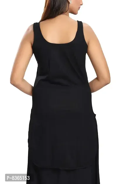 Lovira Black-Beige Cotton Hoisery Women Camisole/Chemise/Suit Slip-thumb5