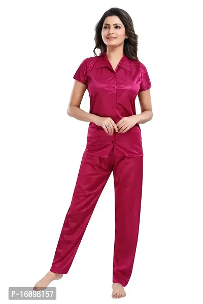 Be You Women's Satin Night Suit Set