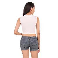 Lovira Cotton Women High Neck Crop Top-thumb2