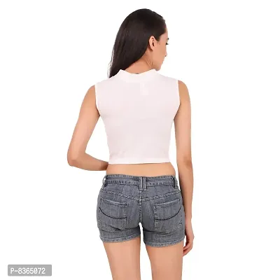 Lovira Cotton Women High Neck Crop Top-thumb3