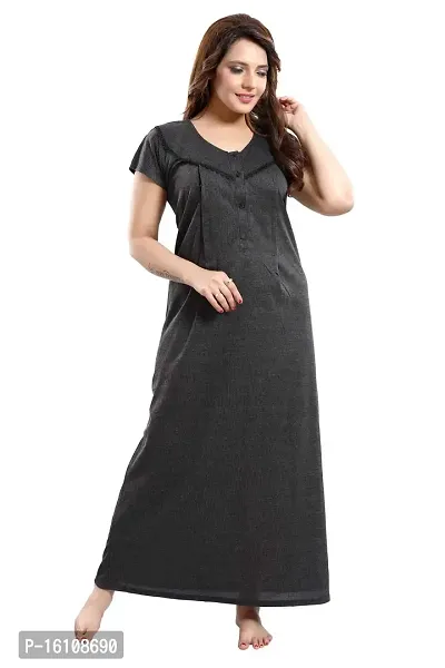 Be You Cotton Striped Maternity Nighty for Women-thumb0