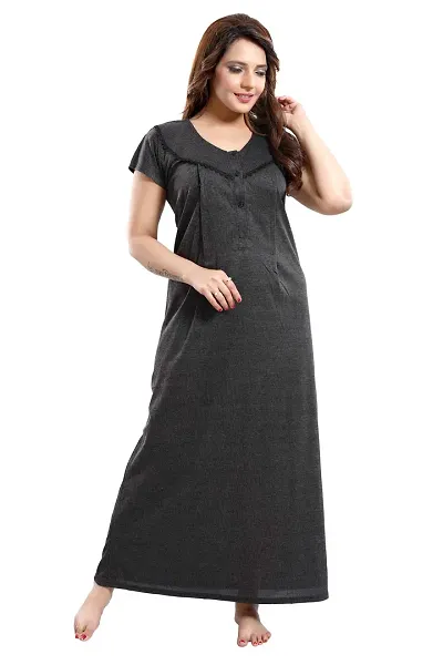 Be You Cotton Striped Maternity Nighty for Women