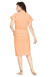 Be You Terry Cotton Plain Women Bath Robe Peach-thumb1