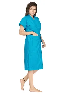 Be You Fashion Cotton Turqoise Blue Bathrobe-thumb1