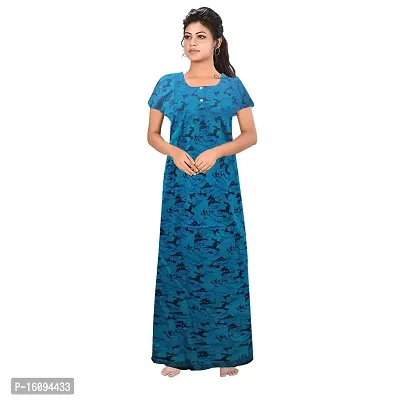 Generic Women's Cotton Nighty/Gown/Night Dress In Multi Colour