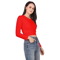 Lovira Cotton Women Front Twist Crop Top-thumb3