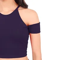 Lovira Cotton Women Cold Shoulder Crop Top-thumb4