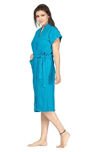 Be You Fashion Cotton Turqoise Blue Bathrobe-thumb2