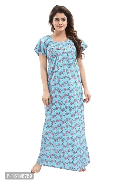 Peignoir Ethnic Motifs Print Women Cotton Nighty / Night Gowns