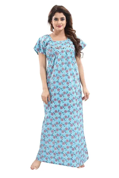 Peignoir Ethnic Motifs Print Women Nighty / Night Gowns