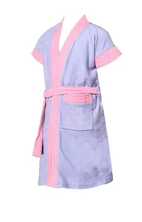 Be You Kids Cotton Two-Tone Bathrobe/Bath Gown for Girls-thumb2