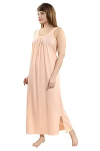 Be You Multicolor Cotton Women Slip Nighty/Night Dress-thumb3