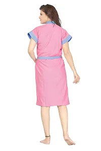 Be You Pink-Purple Terry Cotton Two-Tone Women Bath Robe-thumb3