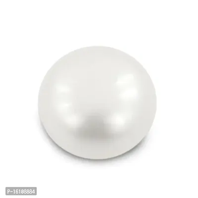 Be You 2.25 cts(2.47 ratti) White Color Plain Round Shape Natural Chinese Shell Pearl (Moti)-thumb0