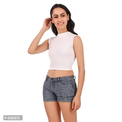 Lovira Cotton Women High Neck Crop Top-thumb4