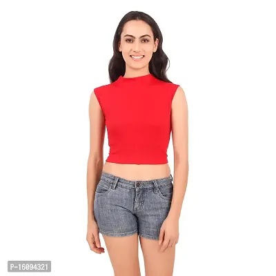 Be You Cotton Women High Neck Crop Top