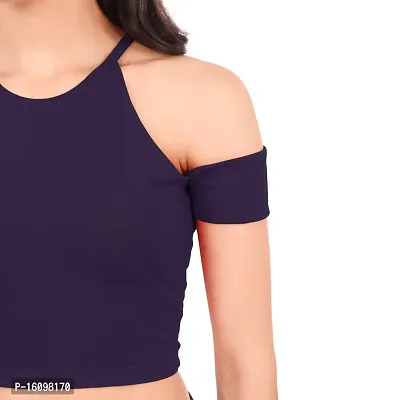 Be You Cotton Women Cold Shoulder Crop Top-thumb5