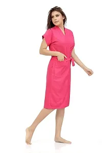 Be You Fashion Pink Cotton Bathrobe-thumb1