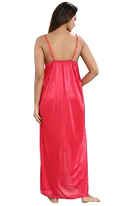 Lovira Peach Solid Nighty Sets/Nighty with Robe for Women (Free Size)-thumb3