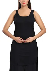 Lovira Black-Beige Cotton Hoisery Women Camisole/Chemise/Suit Slip-thumb2