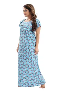 Peignoir Ethnic Motifs Print Women Cotton Nighty / Night Gowns-thumb3