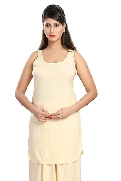 Be You Cotton Hoisery Solid Camisole/Suit Slip/Chemise for Women