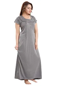 Be You Cotton Striped Maternity Nighty for Women-thumb3