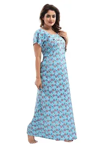 Peignoir Ethnic Motifs Print Women Cotton Nighty / Night Gowns-thumb2