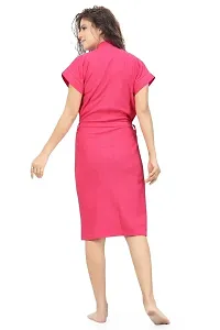 Be You Fashion Pink Cotton Bathrobe-thumb3