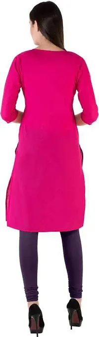 Be You Women's Cotton Blend Straight Kurta-thumb2