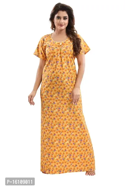 Peignoir Botanical Print Women Cotton Nighty / Night Gown