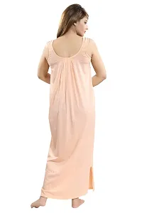 Be You Multicolor Cotton Women Slip Nighty/Night Dress-thumb2