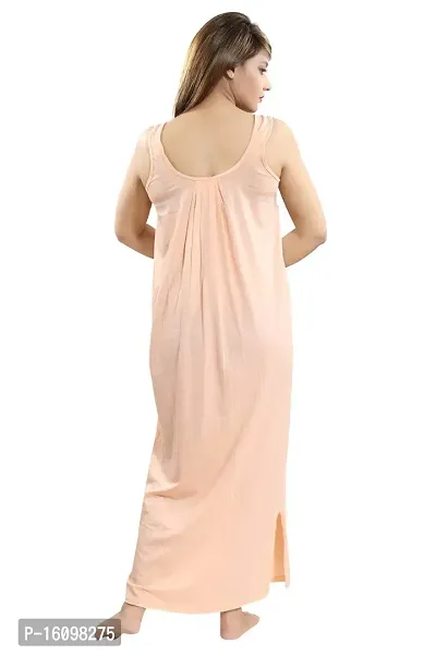 Be You Multicolor Cotton Women Slip Nighty/Night Dress-thumb3