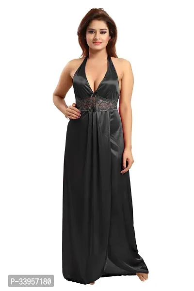 Stylish Satin Nighty for Women-thumb0