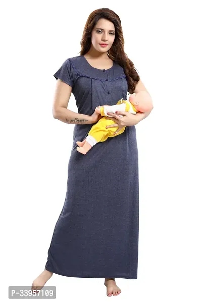 Stylish Cotton Maternity Nighty for Women-thumb0