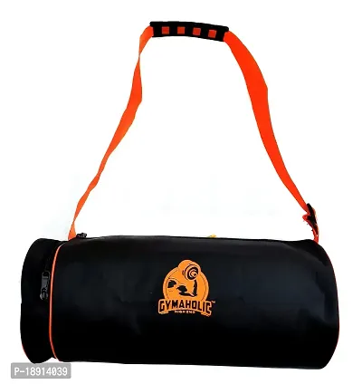 Gymaholic Gym Bag, Bag, Carry Bag, Travel Bag, Exercise Bag, Utility Bag (Orange, 7 Inch)