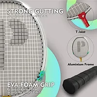 Prospo 2000 Lightweight Steel Badminton Racquet with Free Cover  Aluminum  Racquets (Red)-thumb2