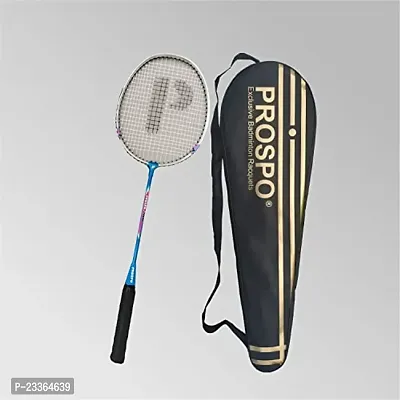 Prospo 2000 Lightweight Steel Badminton Racquet with Free Cover  Aluminum  Racquets (Blue)-thumb0