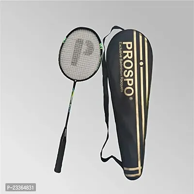 Prospo 3000 Lightweight Steel Badminton Racquet with Free Cover  Aluminum  Racquets (Charcoal)