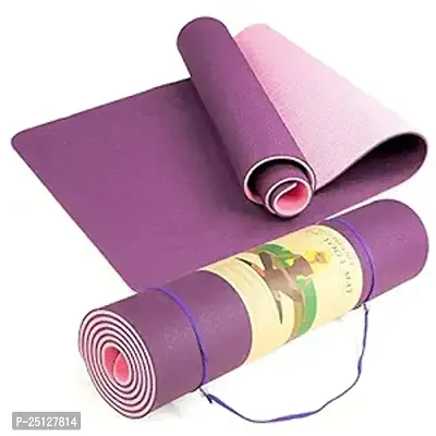 PROSPO Hi-Tech Pro Yoga Mat TPE Eco Friendly/Non Slip Fitness Exercise Mat/for Yoga, Pilates and Floor Exercises/Gym/Workout/Cross-fit/Warming Up/Ground Work (6 mm)