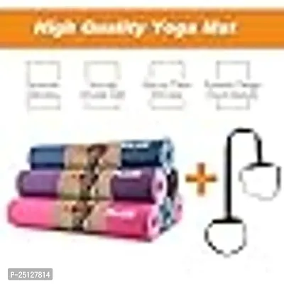 PROSPO Hi-Tech Pro Yoga Mat TPE Eco Friendly/Non Slip Fitness Exercise Mat/for Yoga, Pilates and Floor Exercises/Gym/Workout/Cross-fit/Warming Up/Ground Work (6 mm)-thumb2