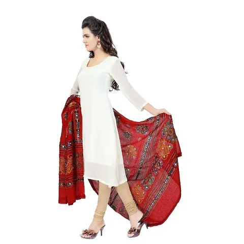 Trendy Beautiful Embroidered Mirror work Dupatta