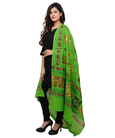 Trendy Beautiful Embroidered Mirror work Dupatta