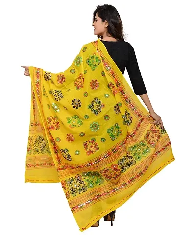 Attractive Embroidery & Mirror Work Stylish Ethnic Dupatta