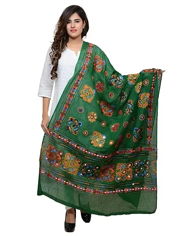 Trendy Beautiful Embroidered Mirror work Dupatta