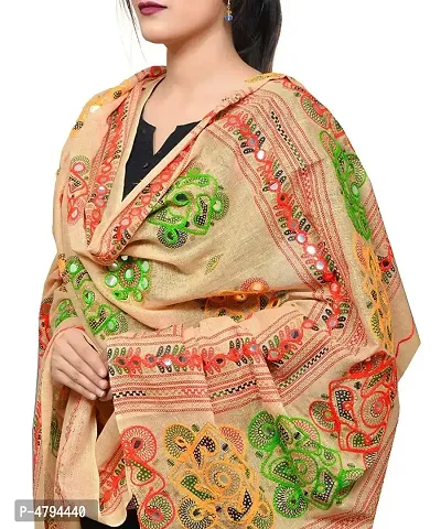 Attractive Cotton Embroidery & Mirror Work Stylish Ethnic Dupatta