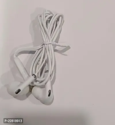 White In Ear Wired Earphones with Mic-thumb0