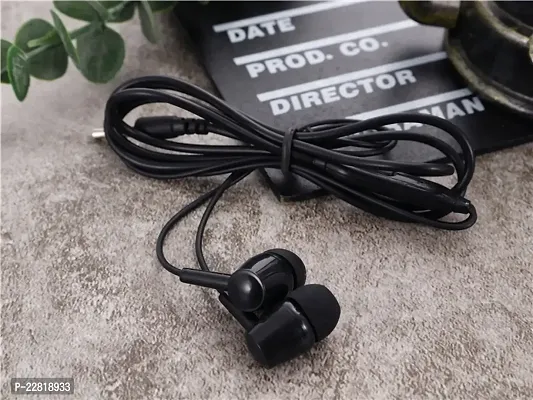 Black In Ear Wired Earphones with Mic