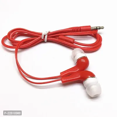 Red In Ear Wired Earphones with Mic