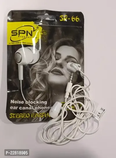 White In Ear Wired Earphones with Mic